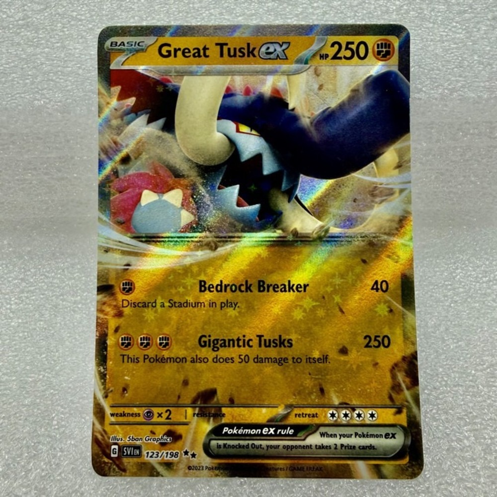 Great Tusk ex 123/198 SV01: Scarlet & Violet Holo Pokémon TCG Mint Unplayed